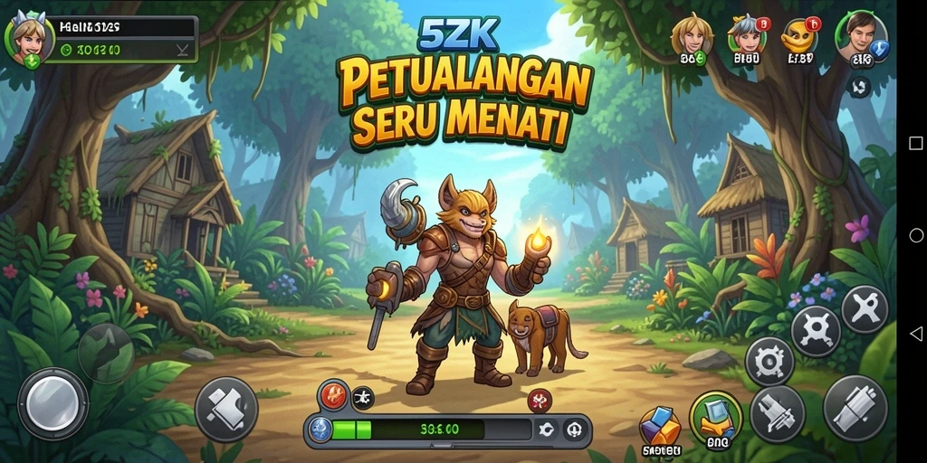 Screenshot gameplay 5ZK yang menampilkan momen petualangan seru.