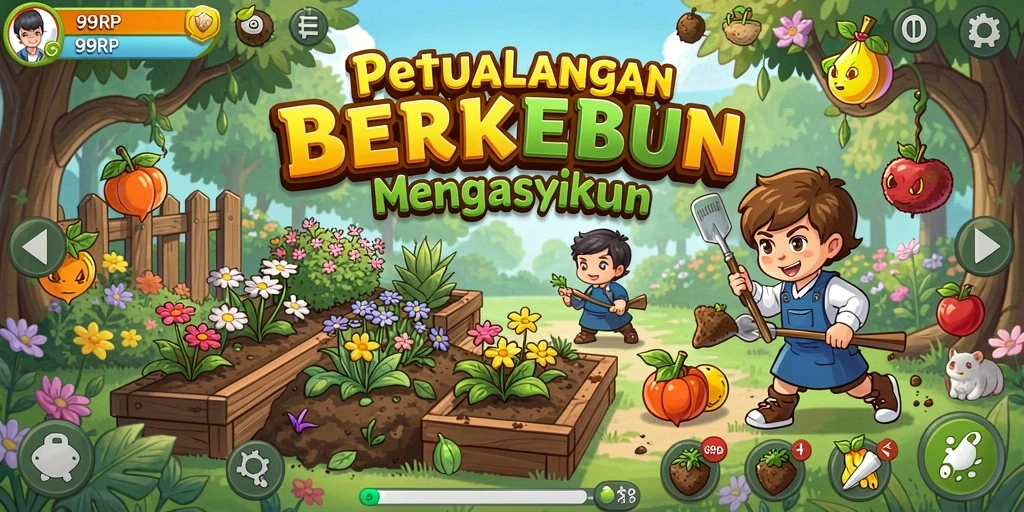 Screenshot gameplay 99RP dengan grafik pertanian yang indah.