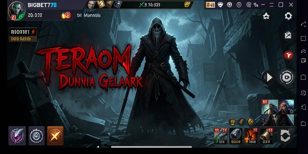 Tampilan gameplay menakutkan dari BIGBET78 dengan suasana mencekam.