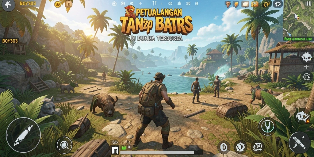 Tampilan gameplay Open World yang menakjubkan di BOY303.