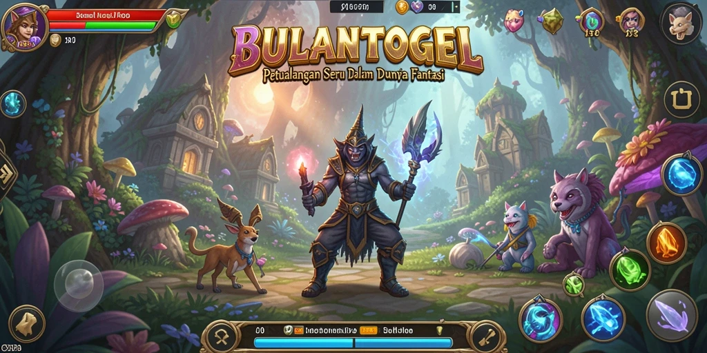 Tampilan gameplay seru di BULANTOGEL saat menjelajahi dunia fantasi.