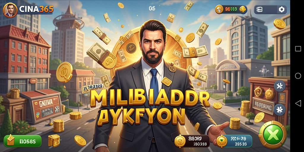 Screenshot CINA365 menampilkan gameplay Tycoon yang menarik.
