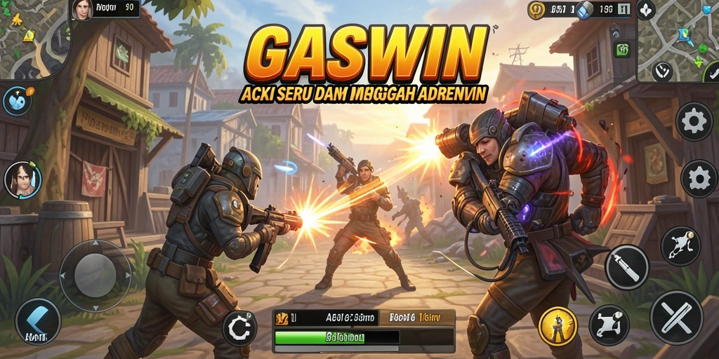 Screenshot GASWIN menampilkan aksi seru dalam pertempuran.