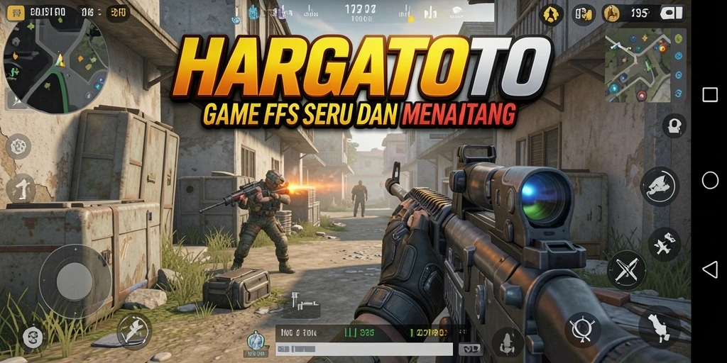 Tampilan gameplay HARGATOTO yang mendebarkan dan penuh aksi.
