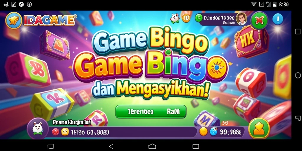 Tampilan gameplay Bingo di IDAGAME yang seru dan interaktif.