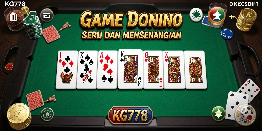 Screenshot KG778 menunjukkan gameplay domino yang seru dan interaktif.