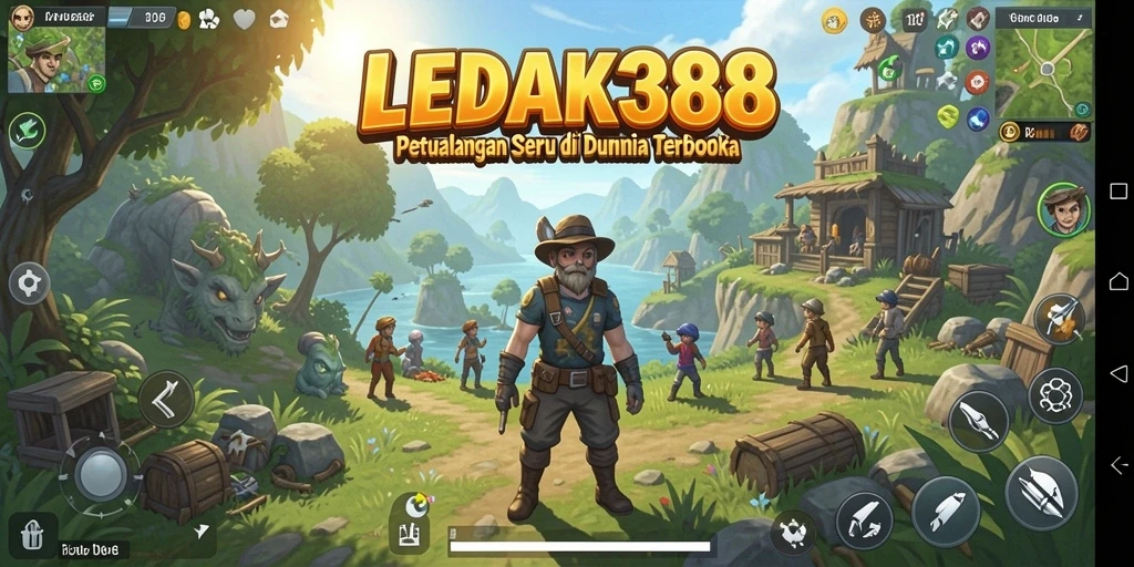 Tampilan gameplay Open World yang menakjubkan di LEDAK388.