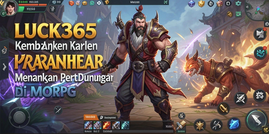 Tangkapan layar permainan LUCK365 menampilkan aksi pertempuran epik dalam dunia MMORPG.