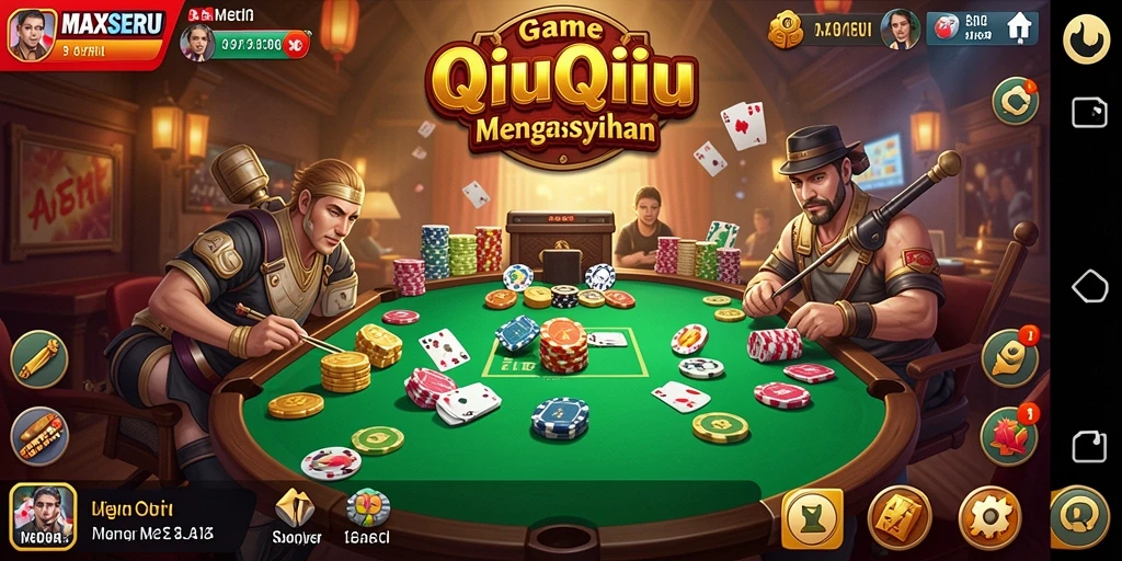 Tampilan screenshot game QiuQiu MAXSERU dengan gameplay yang seru.