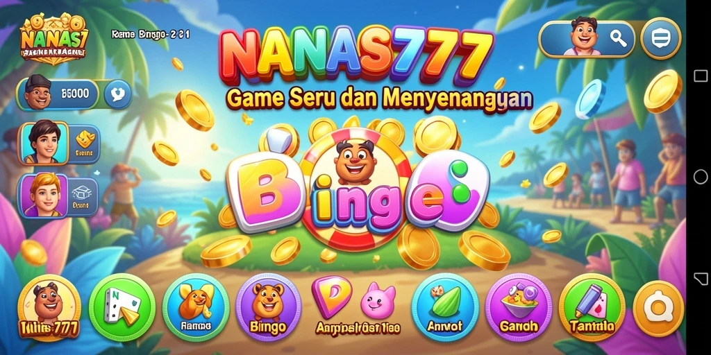 Tampilan gameplay menyenangkan NANAS777 yang penuh dengan keseruan Bingo.
