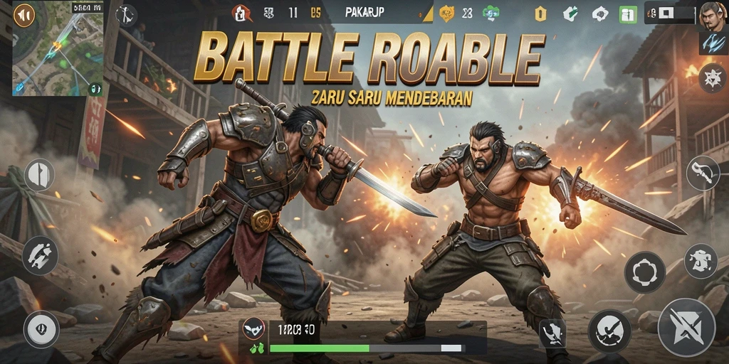 Gameplay PAKARJP yang seru dalam arena Battle Royale.