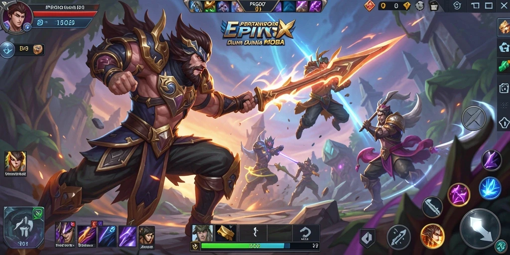 Tampilan seru dari gameplay MOBA di PRG007.
