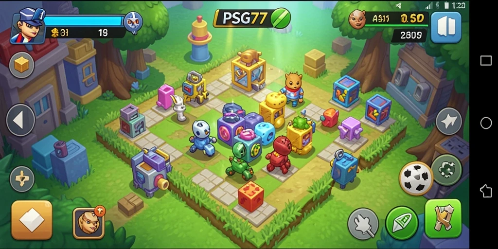 Tampilan gameplay menantang dari PSG77 dengan berbagai teka-teki.