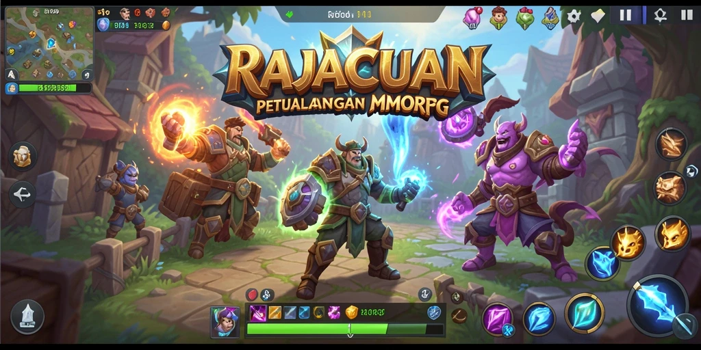 Screenshot gameplay RAJACUAN yang menunjukkan aksi seru dalam MMORPG.