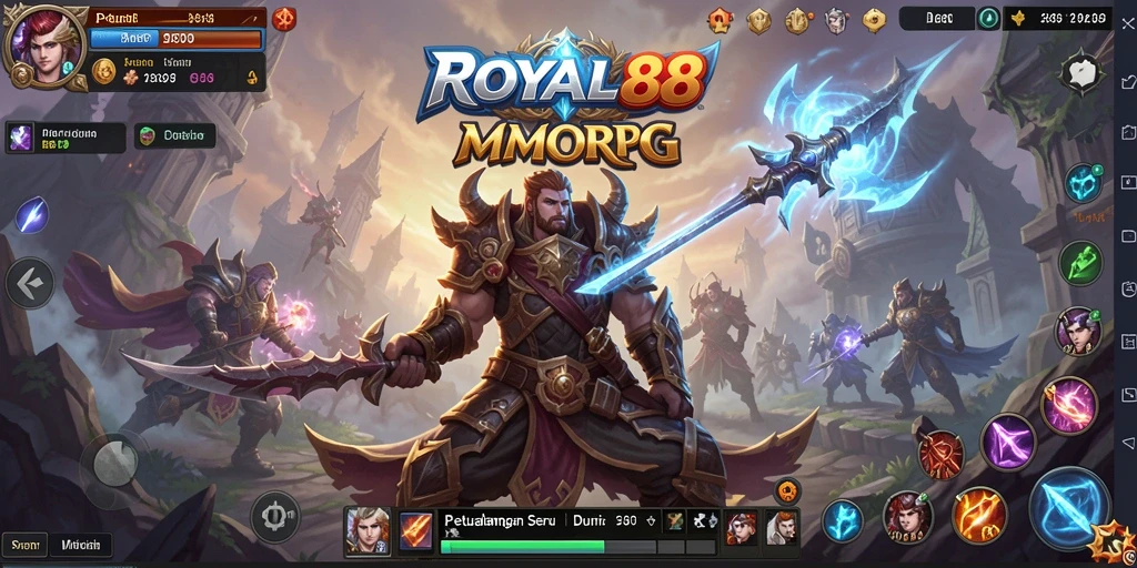 Screenshot gameplay ROYAL88 yang menampilkan aksi pertarungan seru.