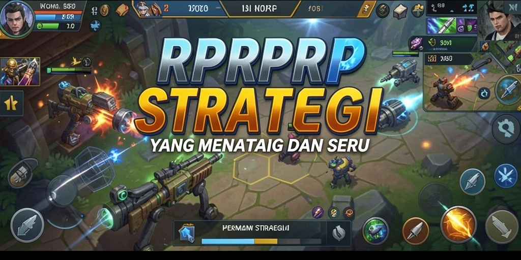 Tangkapan layar utama RPRPRP menampilkan serunya pertempuran strategi.