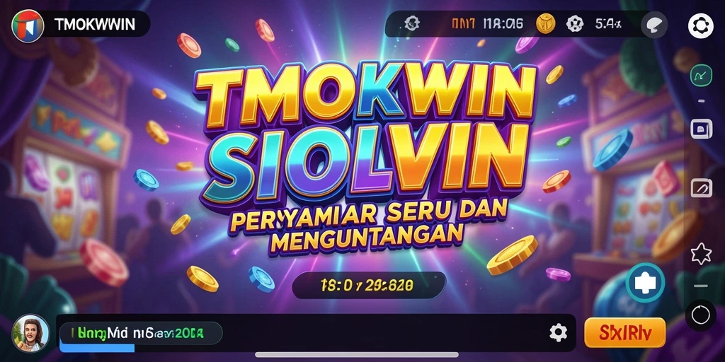 Screenshot TMOKWIN menampilkan gameplay Slot yang menarik dan berwarna.