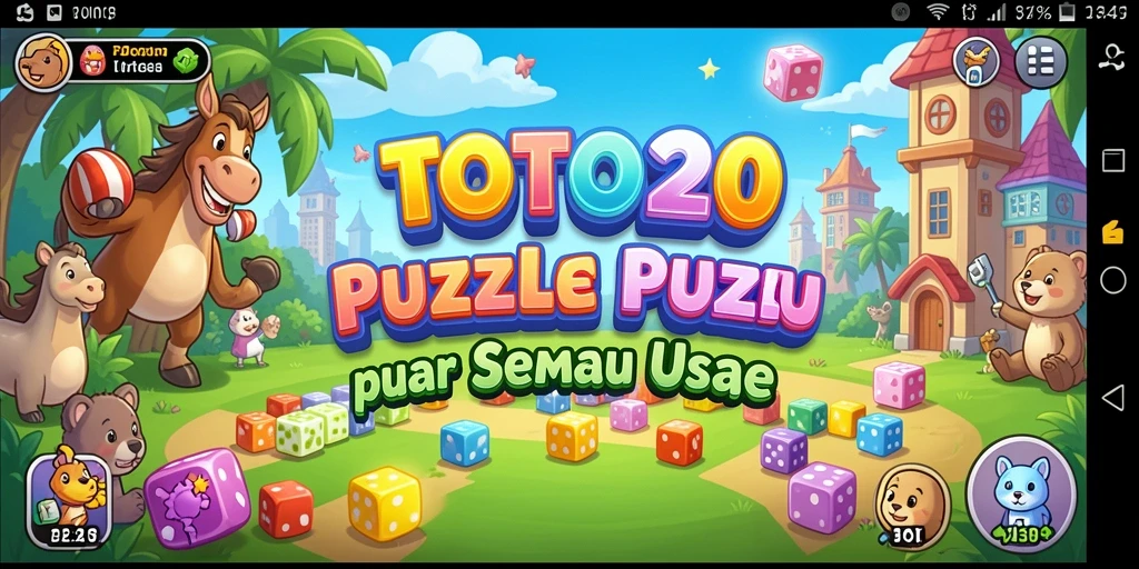 Screenshot TOTO20 menunjukkan gameplay Puzzle yang menantang dan menyenangkan.