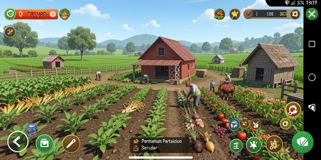 Gameplay menarik di TURU99 dengan lahan pertanian yang luas.