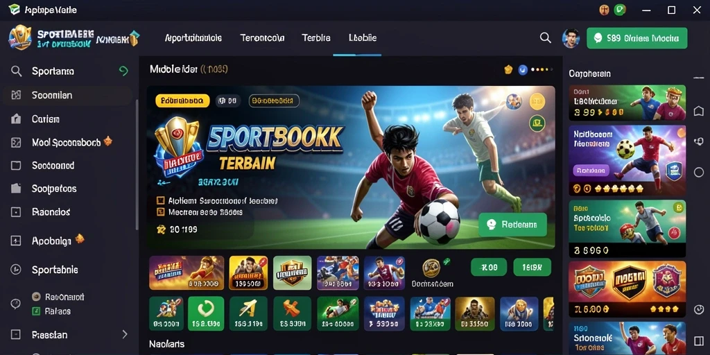 Tampilan gameplay V89 dalam aplikasi Sportsbook yang interaktif.