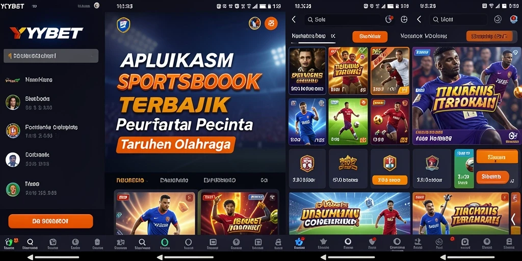 Tampilan menarik dan interaktif dari gameplay Sportsbook YYBET.