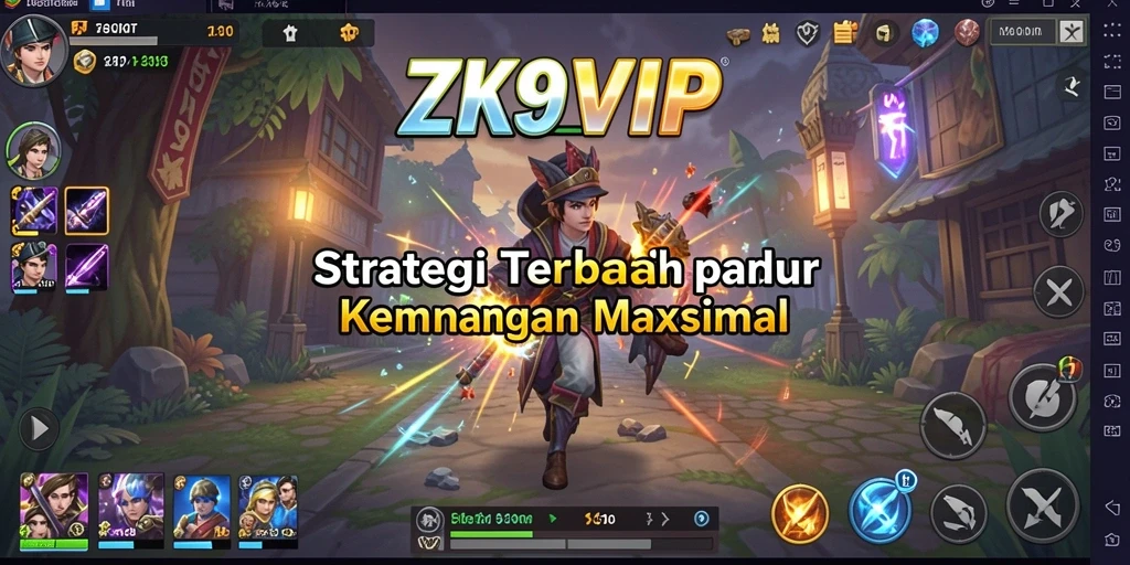 Tangkapan layar ZK9VIP menampilkan serunya gameplay strategi.