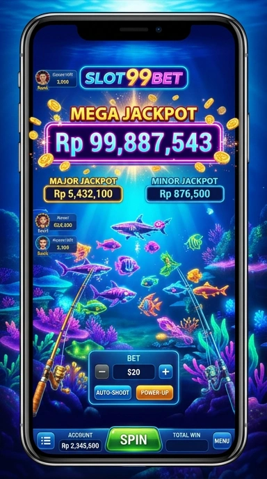 Screenshot aplikasi slot99bet dengan berbagai pilihan game menarik.